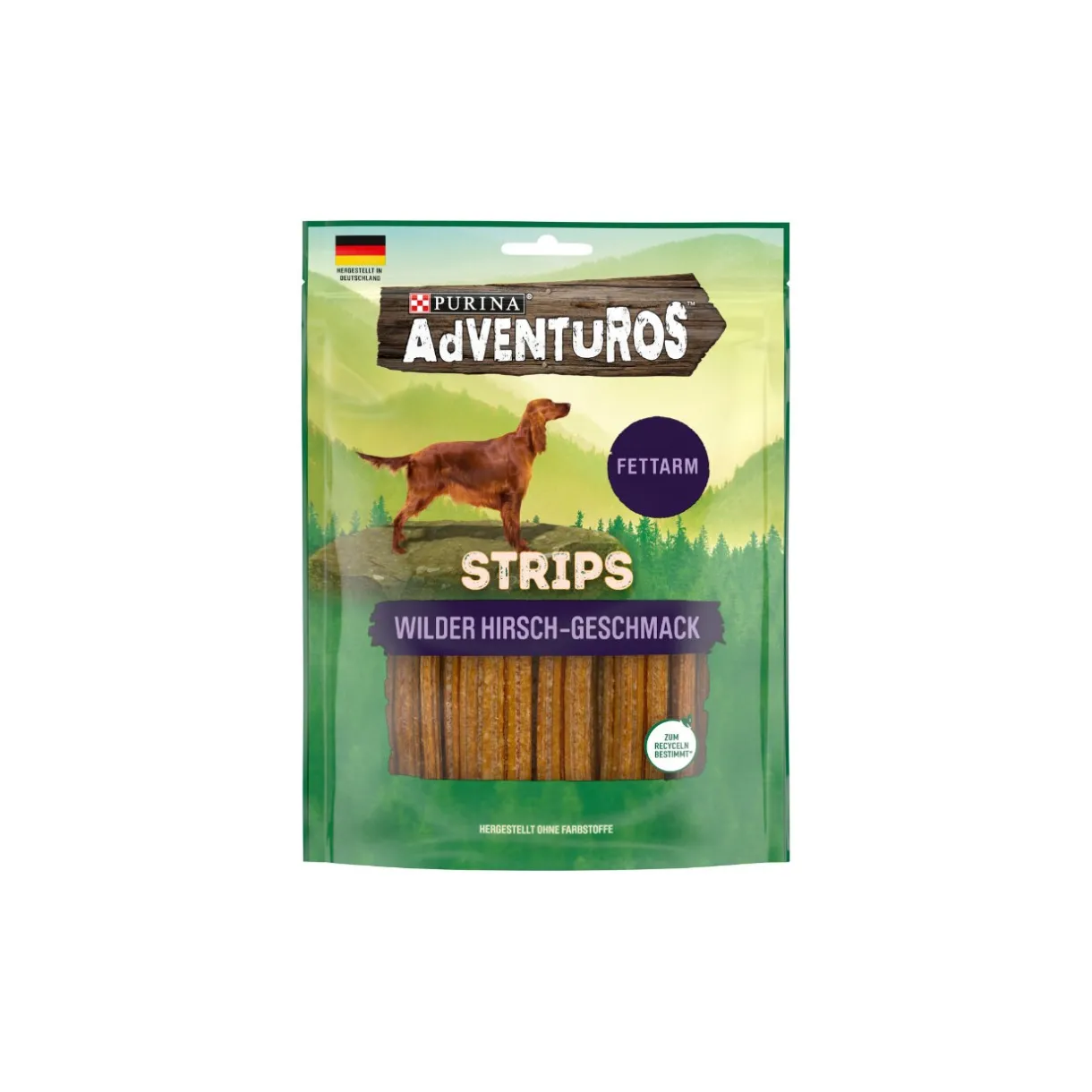 Adventuros Friandises^Friandises PURINA Strips pour chiens au goût de cerf allégées en matières grasses 6 x 90 g