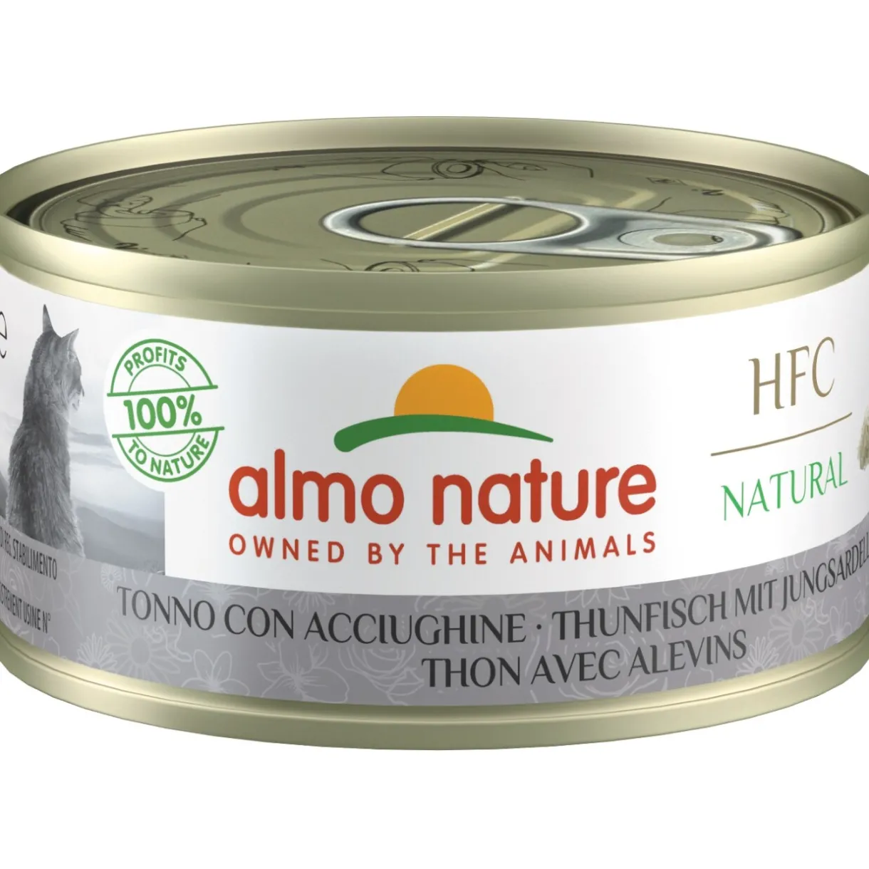 Almo nature Nourriture Humide^Natural Cat Thon aux anchois douaniers 24 x 70 g