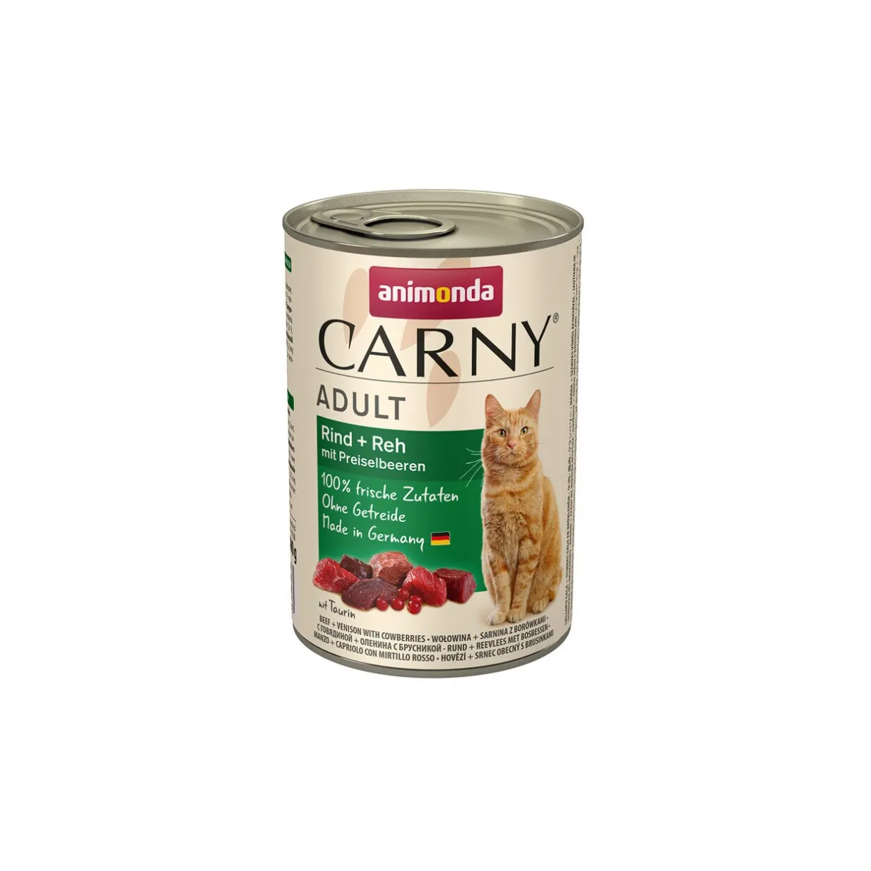 animonda Nourriture Humide^Carny nourriture humide pour chat Adulte 6x400 g Bœuf, chevreuil et airelles
