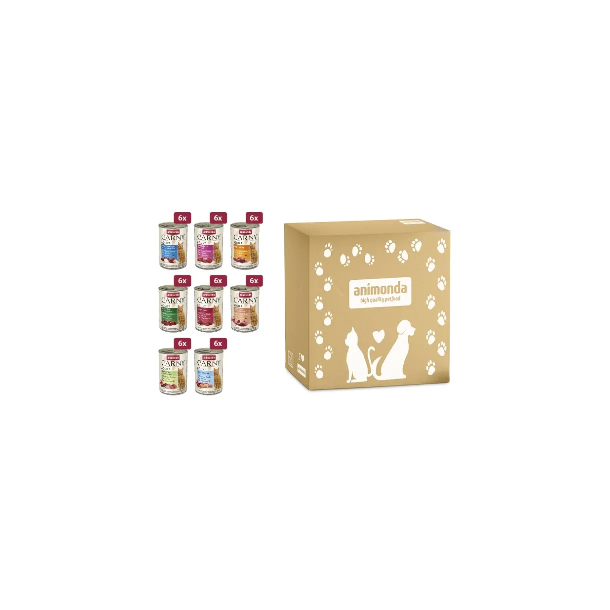 animonda Nourriture Humide^Carny nourriture humide pour chat adulte Megapack 8 x 6x400 g