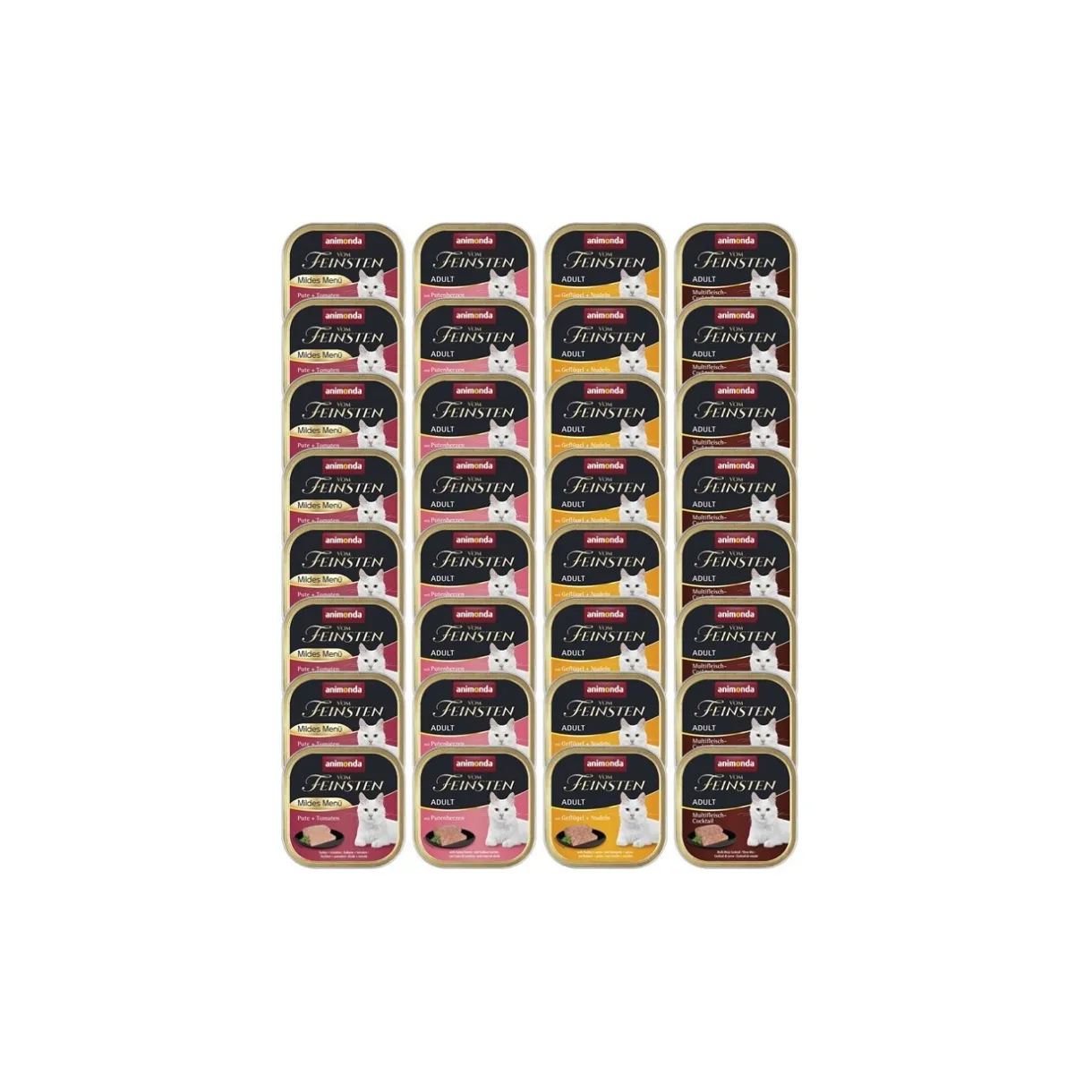 animonda Nourriture Humide^vom Feinsten Adult Mixpaket 32x100 g Sélection de viandes