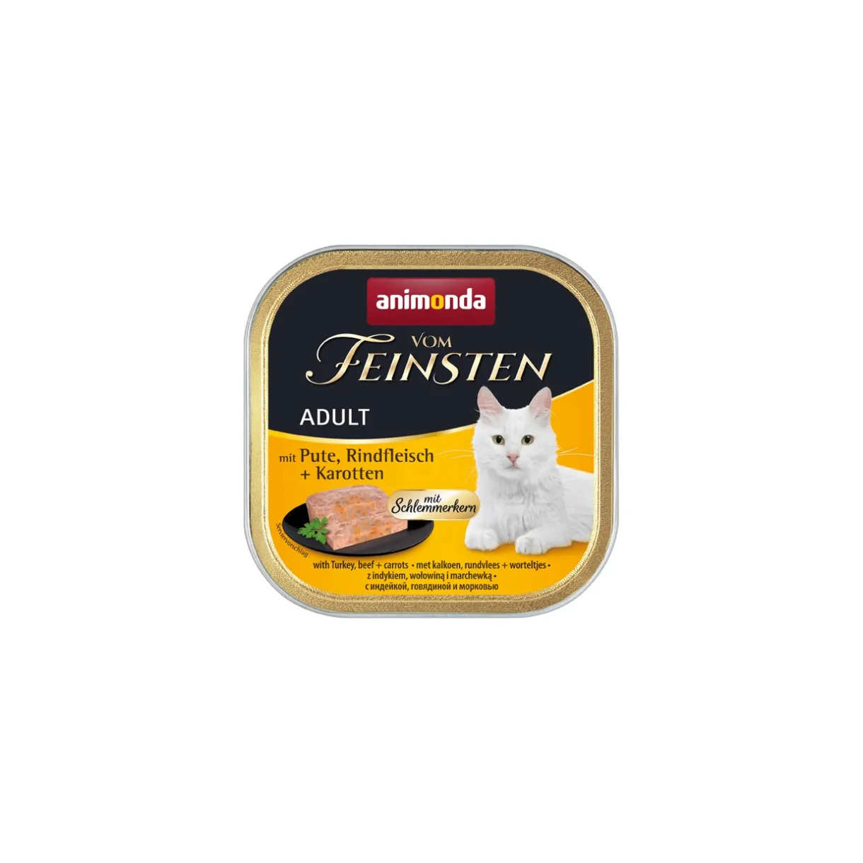 animonda Nourriture Humide^vom Feinsten Adult avec cœur gourmand 32 x 100 g Dinde, bœuf et carotte