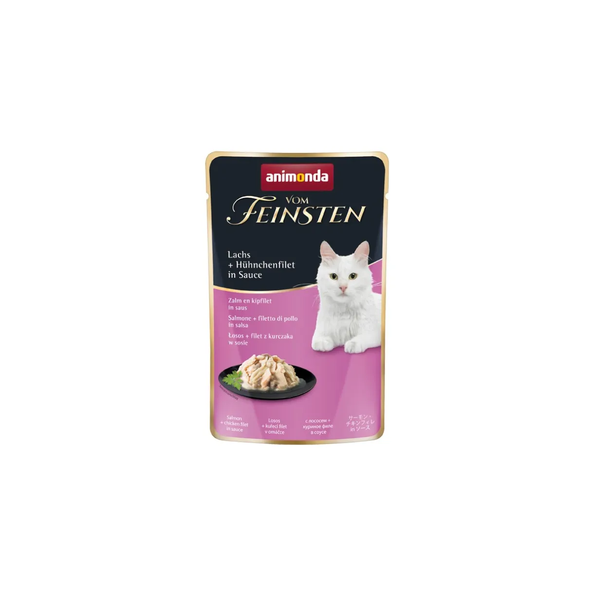 animonda Nourriture Humide^Vom Feinsten 18 x 50 g au saumon et filet de poulet, En sauce