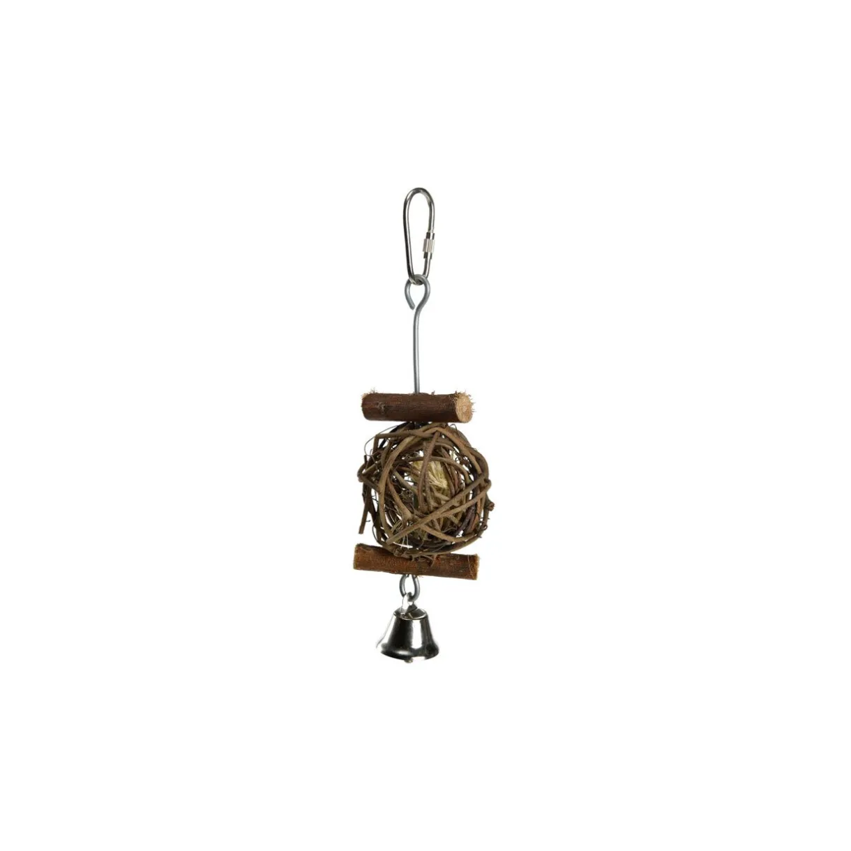 AniOne Gamelles & Abreuvoirs|Accessoires Pour Cage^Balle en bois de saule munie d'un grelot