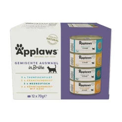 Applaws Nourriture Humide^nourriture humide pour chat adulte multipack en bouillon 12x70 g Sélection mixte