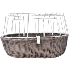 Aumüller Accessoires Pour Le Vélo^Panier de vélo avec grille de protection pour la tête de direction gris