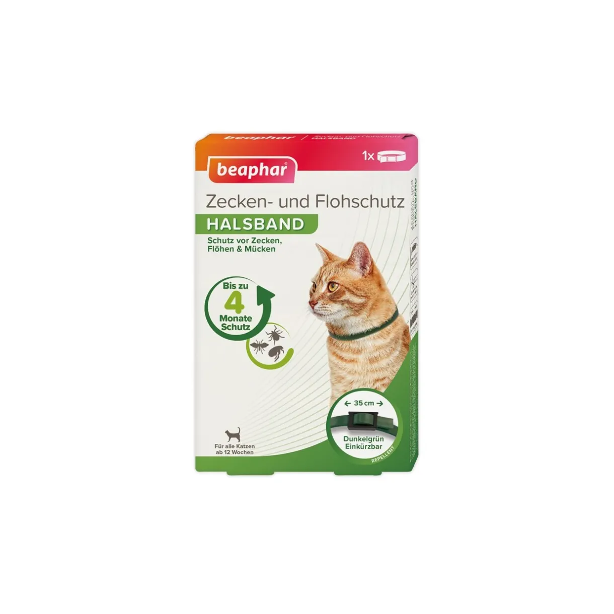 Beaphar Protection Contre Les Tiques Et Parasites^Collier anti-puces et anti-tiques pour chats 35 cm