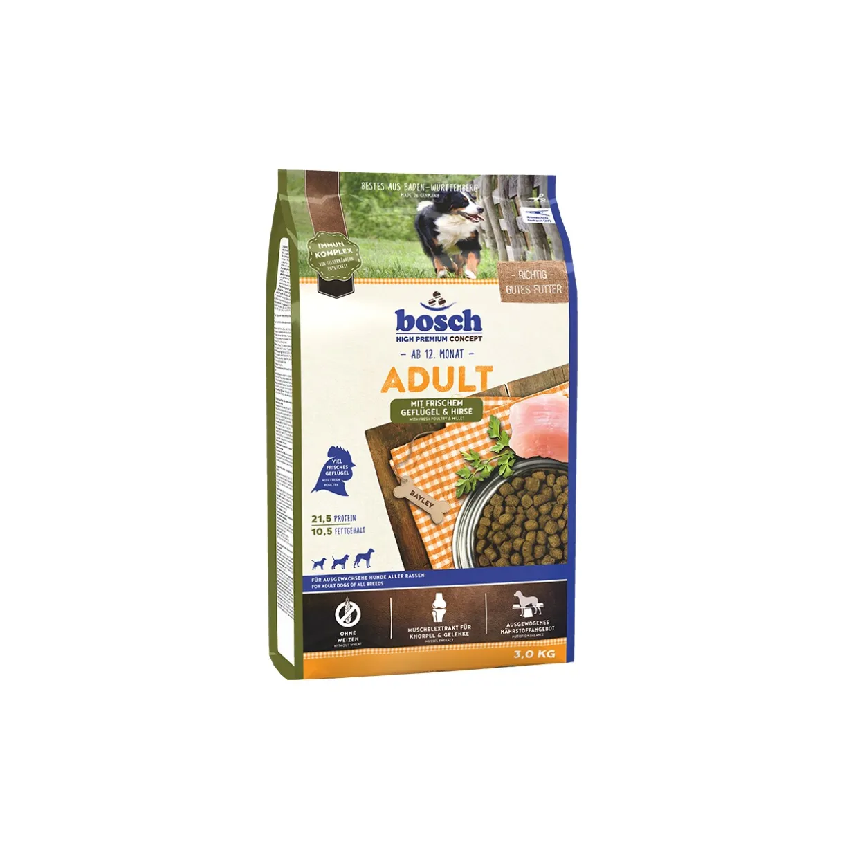 bosch Croquettes^High Premium Concept Adult Volaille et Millet 3 kg