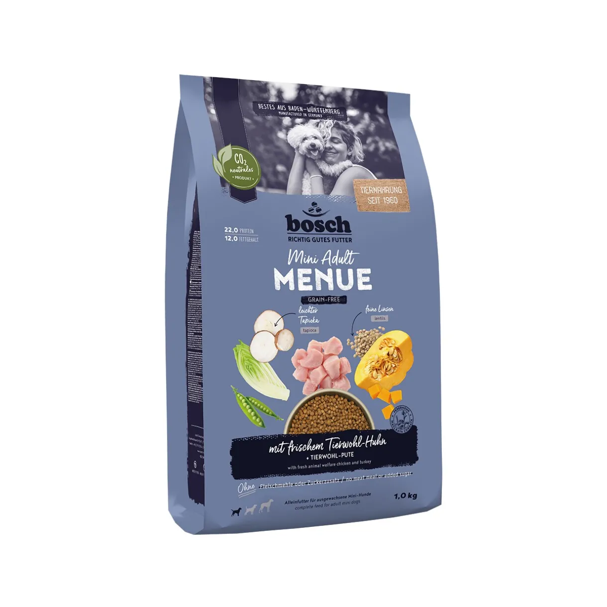 bosch Croquettes^Nourriture sèche HPC chien Mini adulte Menu poulet 1 kg