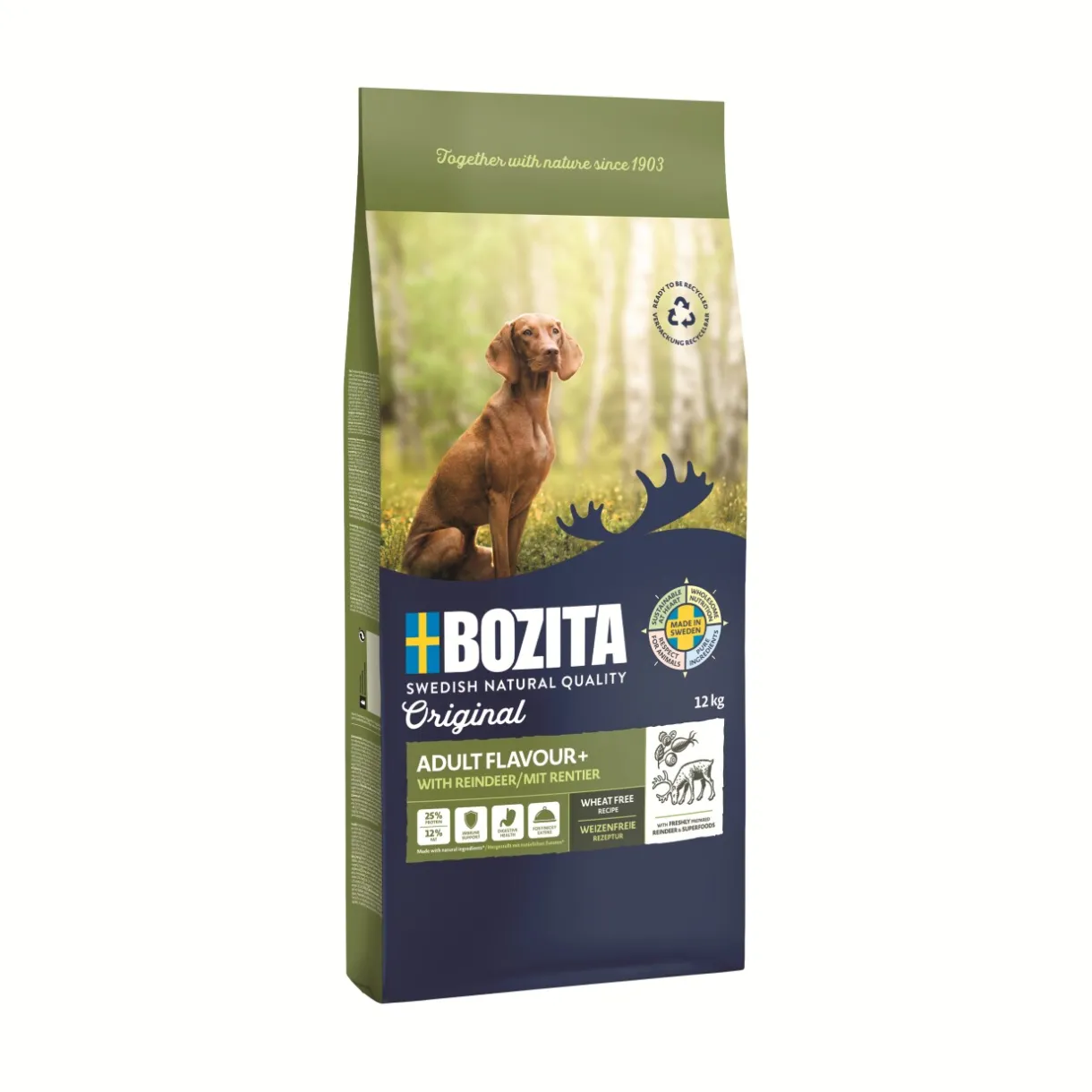 BOZITA Croquettes^Dog Original Adult Flavour Plus 12 kg