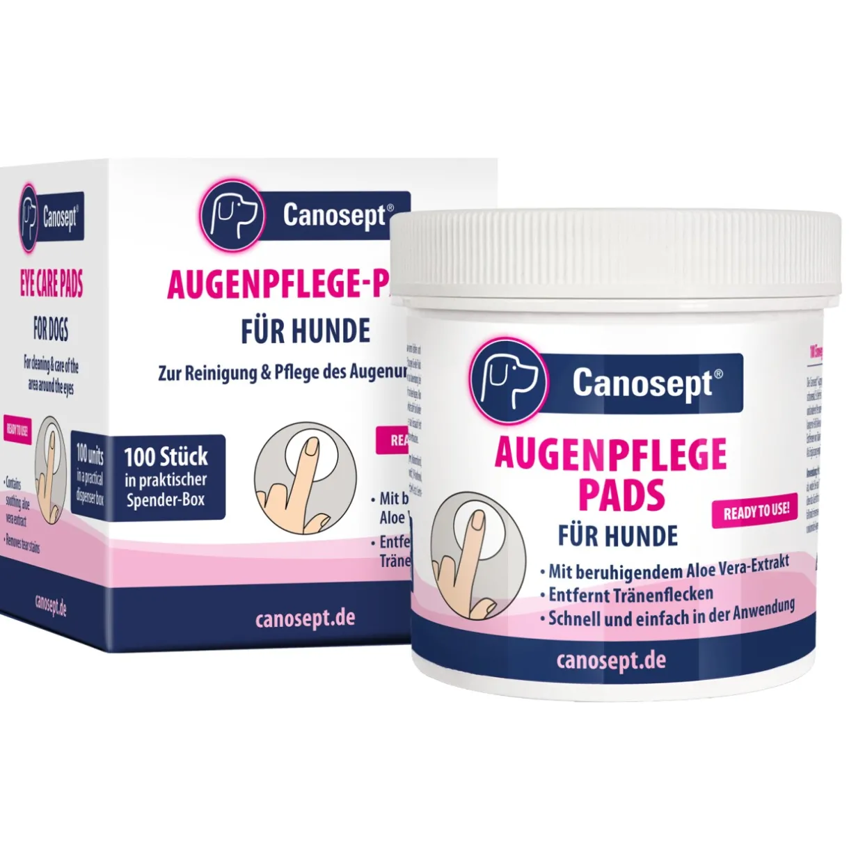 Canosept Soins Pour Yeux & Oreilles^lingettes pour les yeux pour chiens 100 pièces