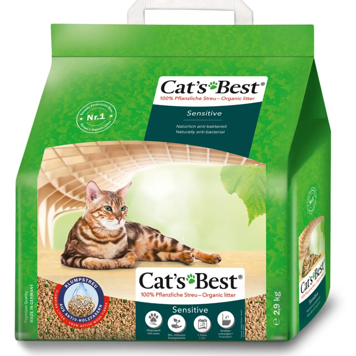 Cat's Best Litière Pour Chat^Litière agglomérante Sensitive 2,9 kg