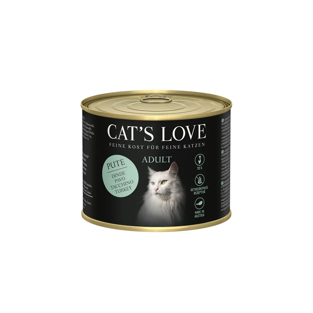 CAT'S LOVE Nourriture Humide^Nourriture humide pour chat adulte Dinde 6x200 g