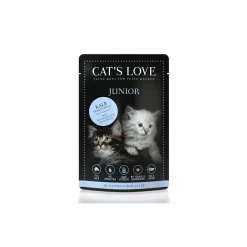 CAT'S LOVE Nourriture Humide|Nourriture^Nourriture pour chatons en gelée Veau, coquilles d’œufs, huile de saumon 12x85 g
