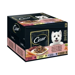 Cesar Nourriture Humide^Feines en sachet fraîcheur Mulitpack 24 x 100 g