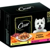 Cesar Nourriture Humide^Multipack en gelée à la carotte, au poulet, au bœuf et aux légumes 4 x 12 x 100 g