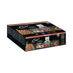 Cesar Nourriture Humide^NATURAL GOODNESS Mega-Pack Casserole en sauce 4 variétés 24 x 100 g