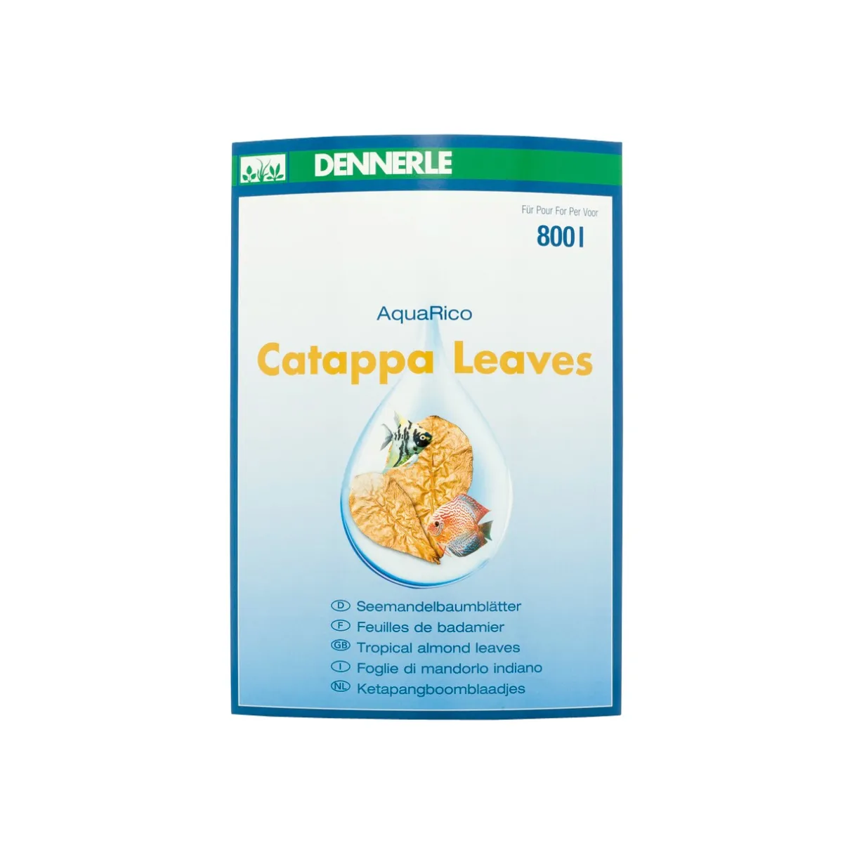 DENNERLE Traitement D'Eau|Nourriture Supplémentaire^Catappa Leaves 8 pièces