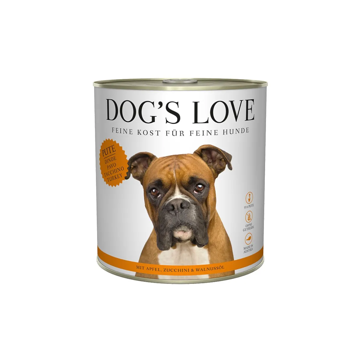 DOG'S LOVE Nourriture Humide^Adult Classic 6x800g Dinde aux pommes et aux courgettes