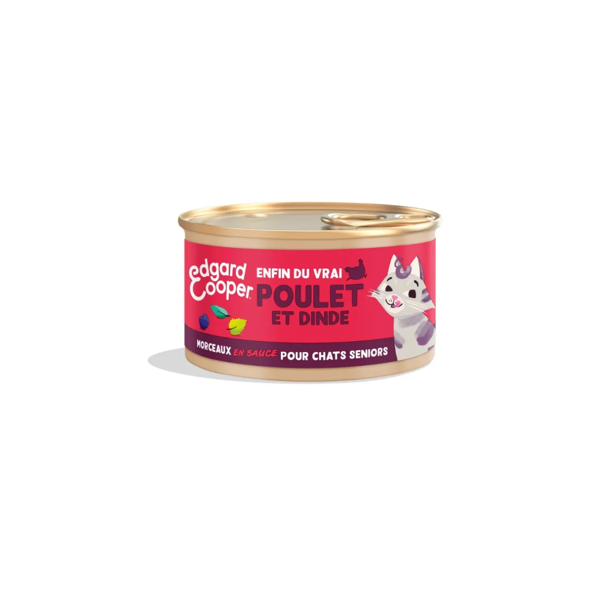 Edgard & Cooper Nourriture Humide^Morceaux en Sauce Poulet & Dinde Chat Senior 18 x 85 g