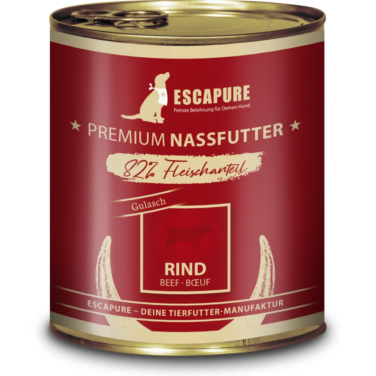 ESCAPURE Nourriture Humide^Nourriture humide pour chien Bio Adult Bœuf 6x800 g