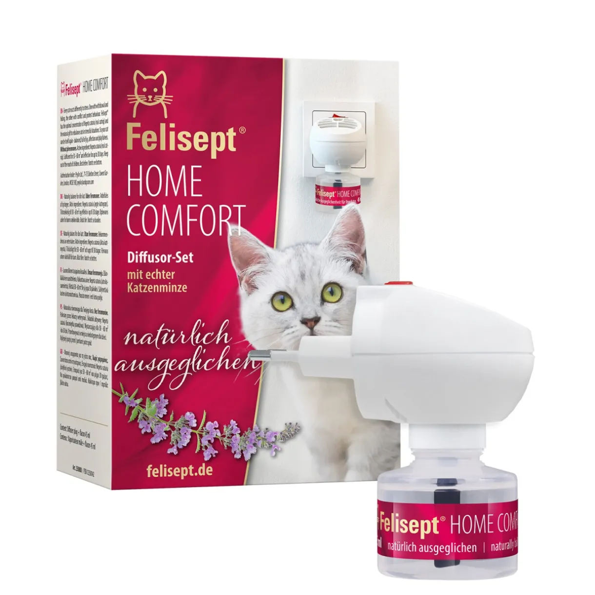 Felisept Calmants Pour Chat|Soin^Ensemble diffuseur d'ambiance Home Comfort pour chats 45 ml