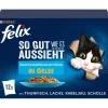 Felix Nourriture Humide^Aussi bon que beau 12 x 85 g Variété de saveurs aquatiques