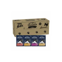 Felix Nourriture Humide^Naturally Delicious Variété de saveurs du pays 80 x 80 g