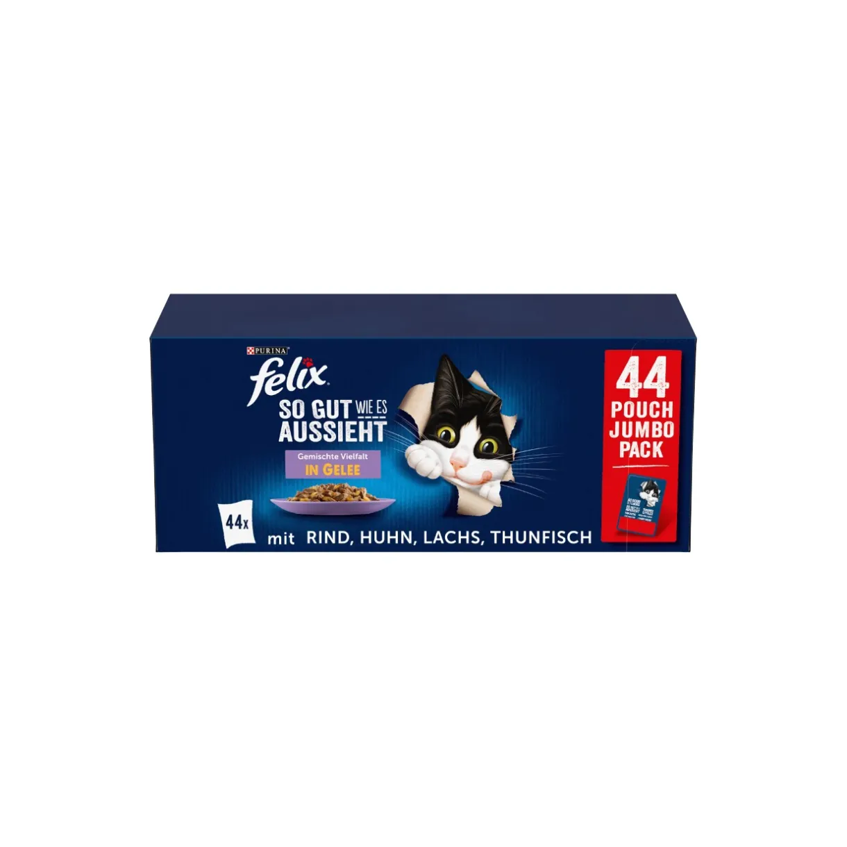 Felix Nourriture Humide^Nourriture humide pour chat Sensations en gelée et mix de variétés 44 x 85 g Variétés panachées