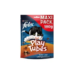 Felix Friandises^Play Tubes 5 x 180 g Goût de poulet et de foie