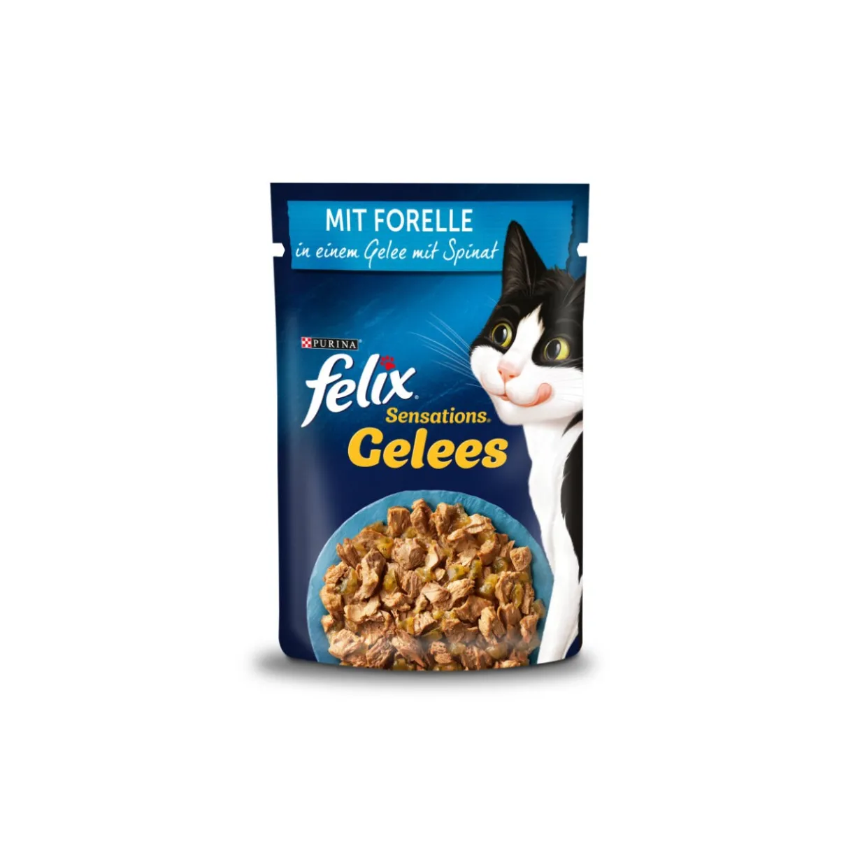 Felix Nourriture Humide^Sensations Gelées Truite et épinards 26x85 g