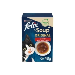 Felix Nourriture Humide^Soup 6x48g Bœuf, poulet, agneau