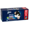 Felix Nourriture Humide^Tendres Effilés en Gelée - Sélection Mixte - 44x85g