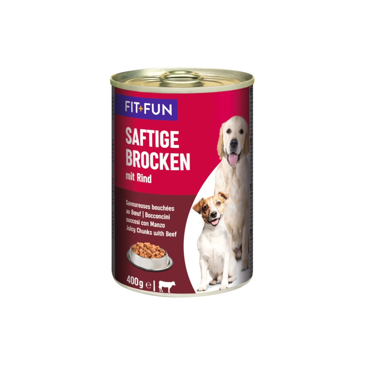 FIT+FUN Nourriture Humide^Des morceaux juteux Bœuf 6x400 g