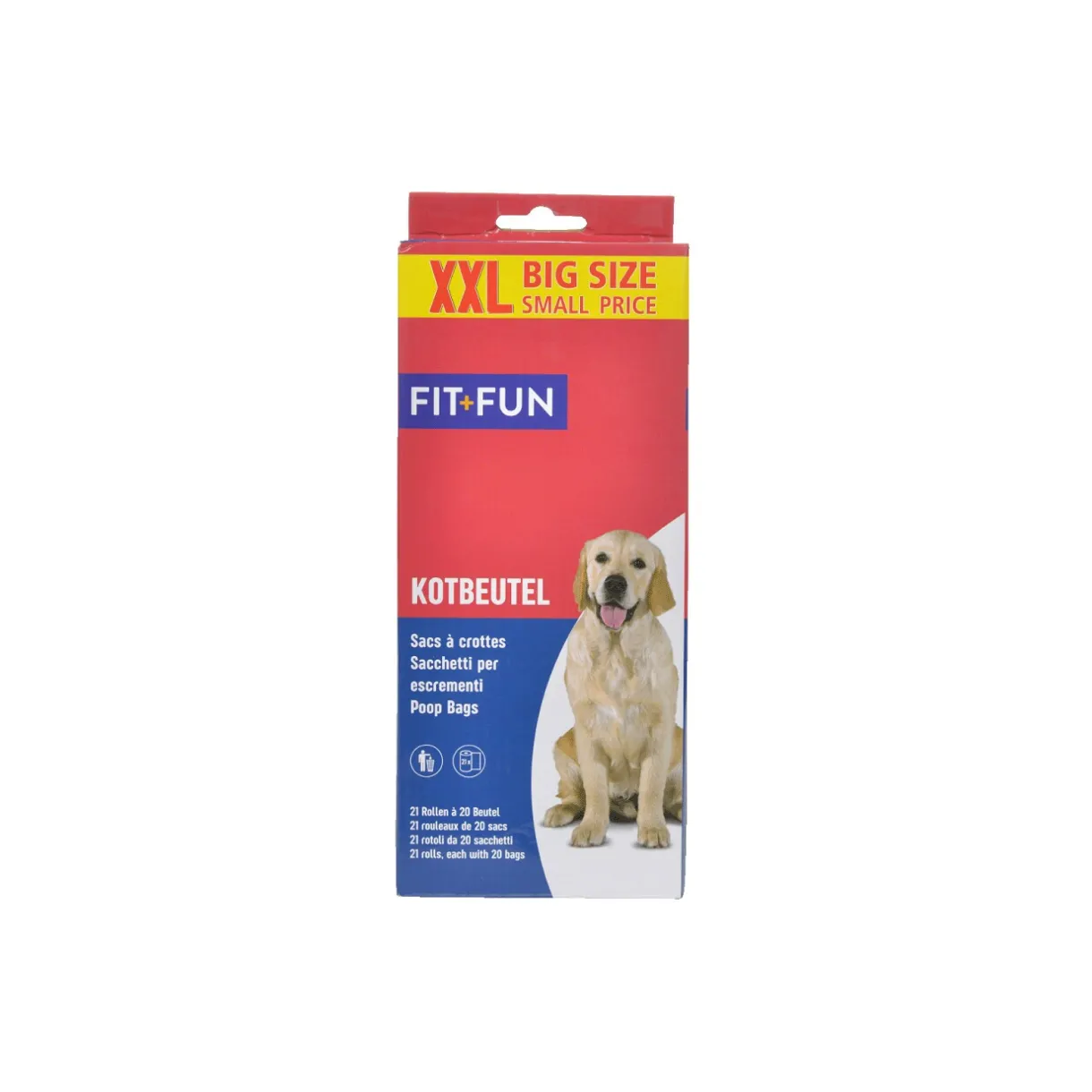FIT+FUN Couches Pour Chien|Sacs À Déjections Canines^Multipack sachets à crottes 21 x 20