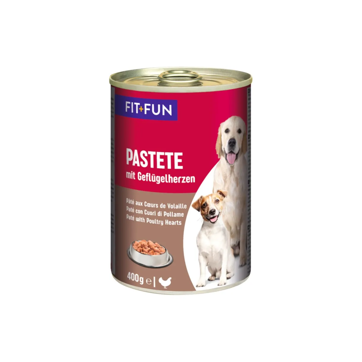 FIT+FUN Nourriture Humide^Pâté Cœur de volaille 6x400 g
