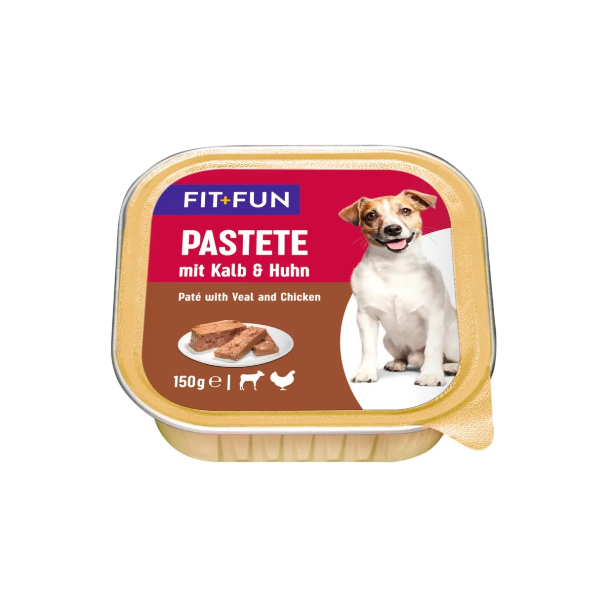 FIT+FUN Nourriture Humide^Pâtée 11x150 g Veau et poulet 11x150 g