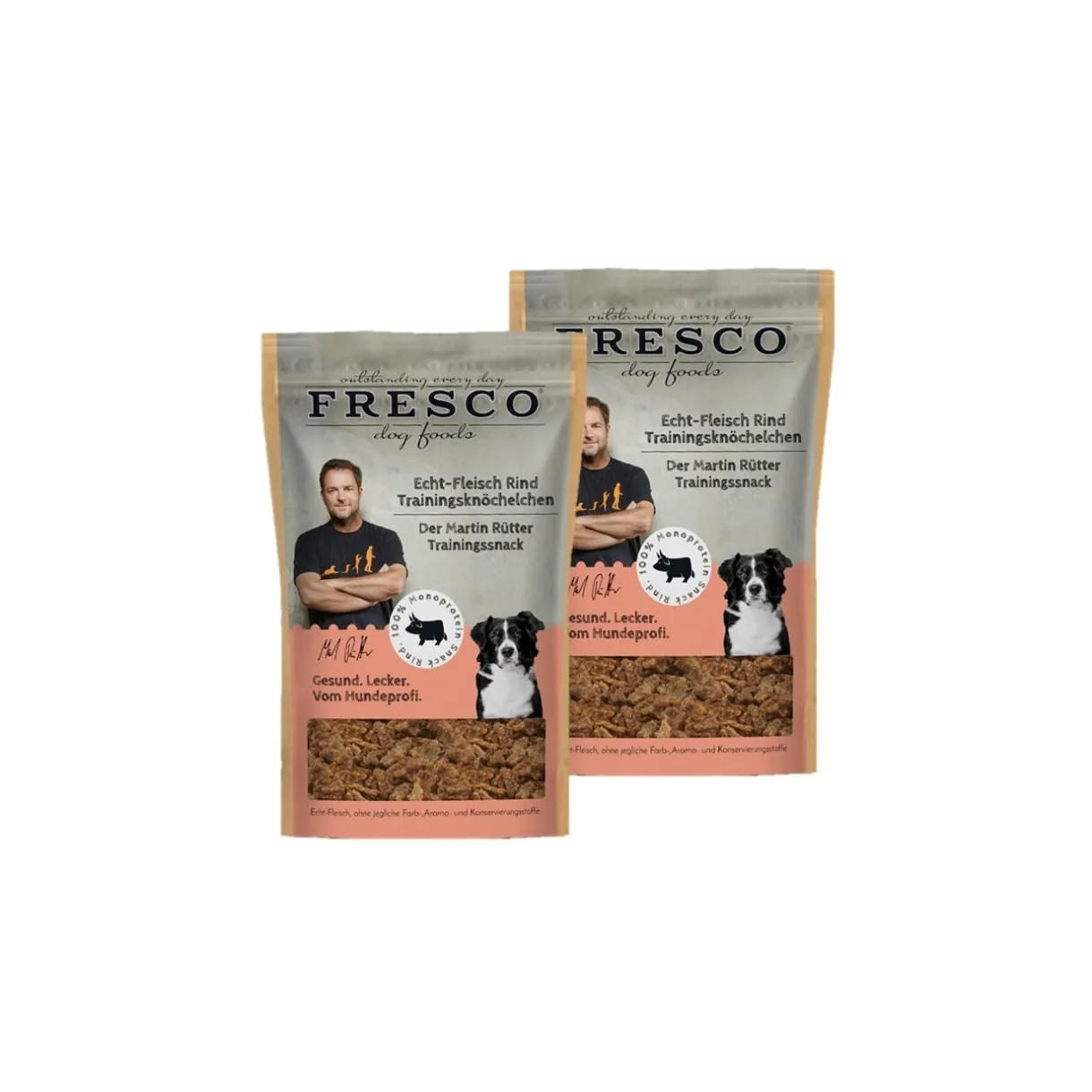 FRESCO Friandises|Nourriture^Petits os d’entraînement M. Rütter 2x150g Véritable viande de bœuf