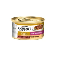 GOURMET Nourriture Humide^Gold Fine composition 12 x 85 g Canard et dinde
