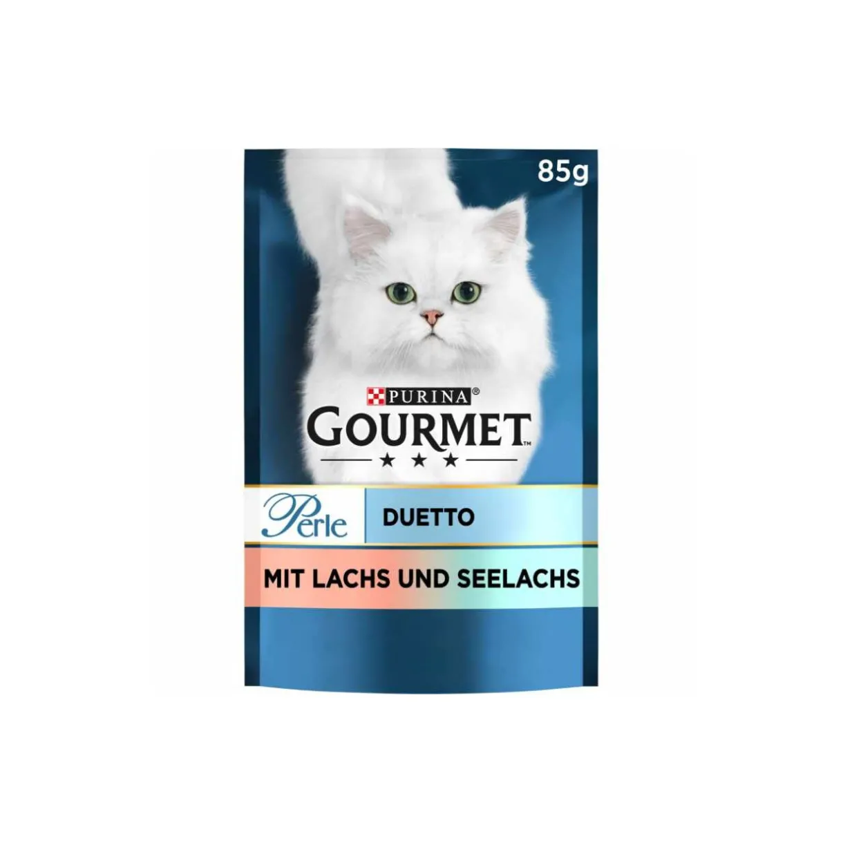 GOURMET Nourriture Humide^Perle Duetto 24x85g Saumon et colin