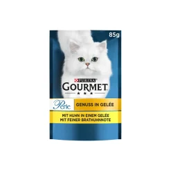 GOURMET Nourriture Humide^PURINA Perle Délicieux en gelée 26 x 85 g Poulet