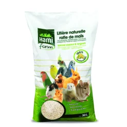 Hamiform Gamelles & Abreuvoirs|Litière & Sable^Hami Form Litières rafle de maïs spécial rongeurs / oiseaux