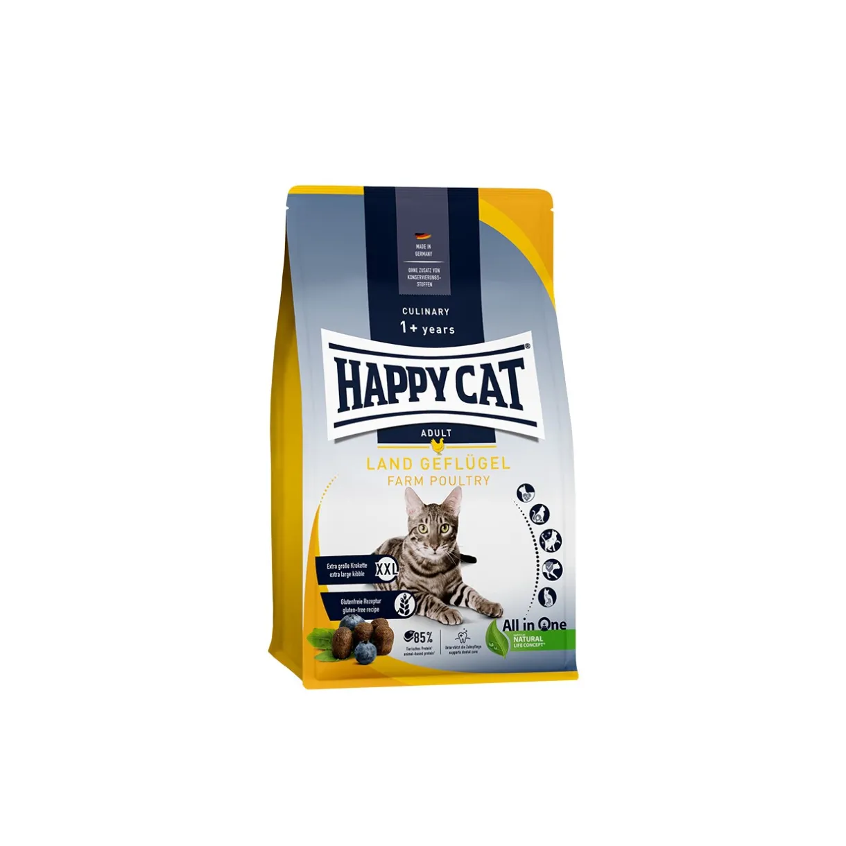 HAPPY CAT Croquettes Pour Chat^Croquettes Culinary pour chat adulte, volaille de campagne 1,3 kg
