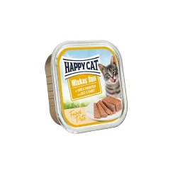 HAPPY CAT Nourriture Humide^Minkas Duo Nourriture humide pour chat adulte, Bœuf & Lapin, Pâté 16x100 g