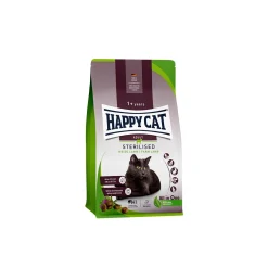 HAPPY CAT Croquettes Pour Chat^Sterilised Croquettes Chat Adulte, Agneau de Prairie 1,3 kg