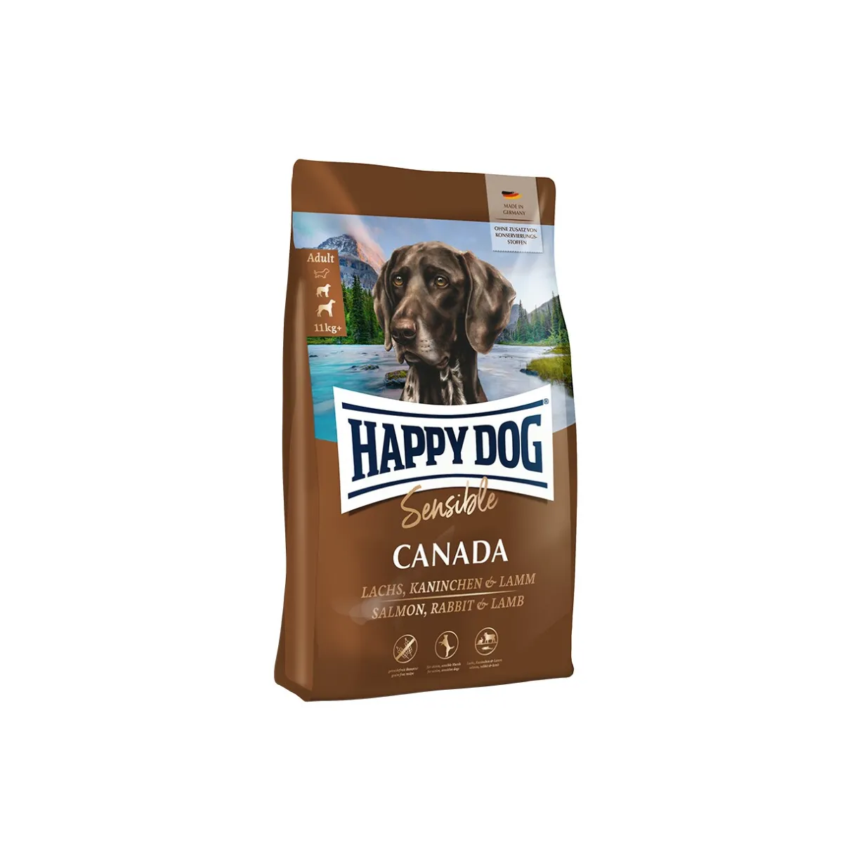 HAPPY DOG Croquettes^Sensible Croquettes Chien Adulte, Canada 4 kg