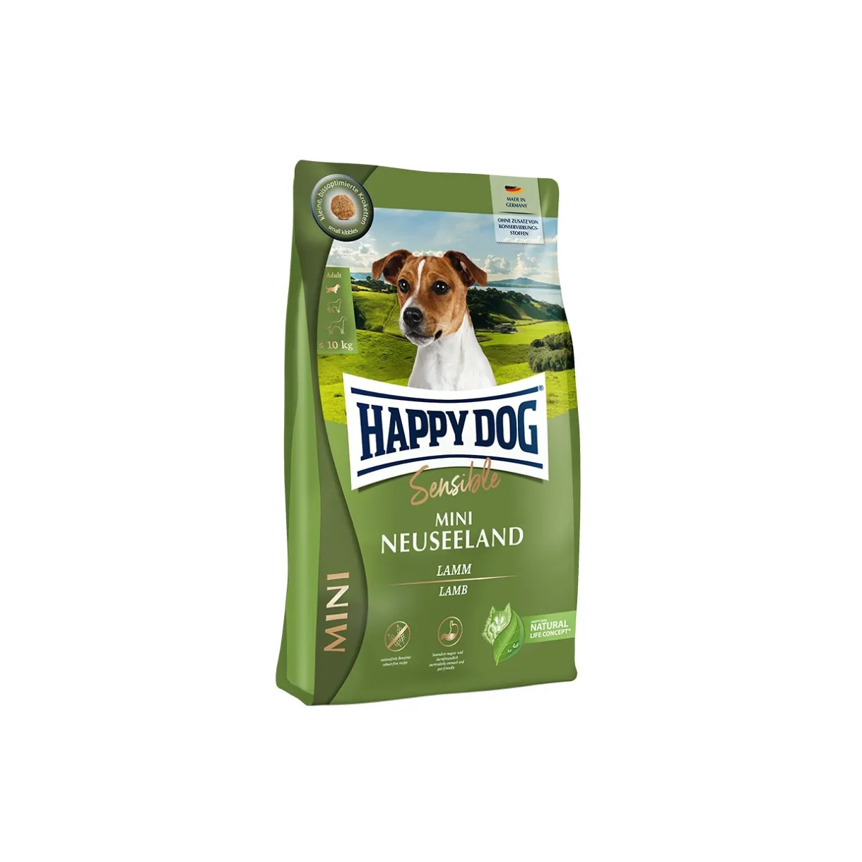 HAPPY DOG Croquettes^Sensible Croquettes Chien Adulte, Mini Nouvelle-Zélande 800 g