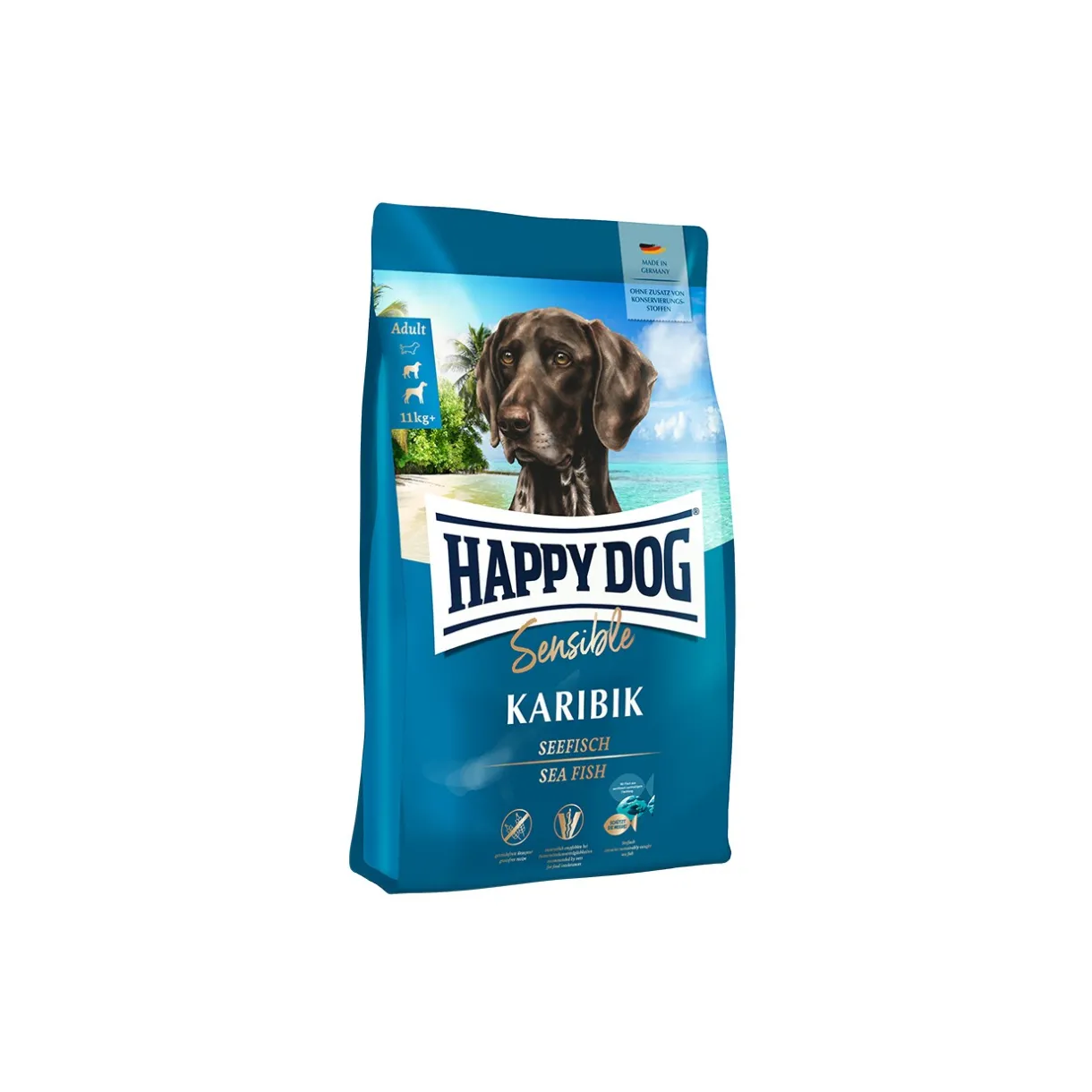 HAPPY DOG Croquettes^Sensible Croquettes Chien Adulte, Caraïbes 4 kg