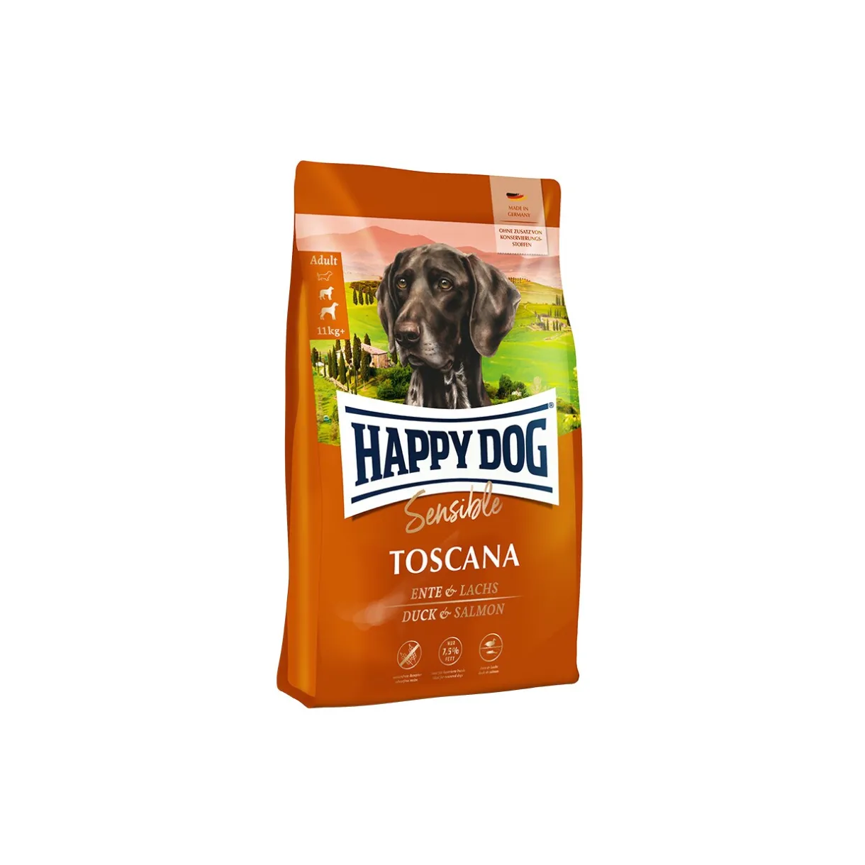 HAPPY DOG Croquettes^Sensible Croquettes Chien Adulte, Toscana 4 kg