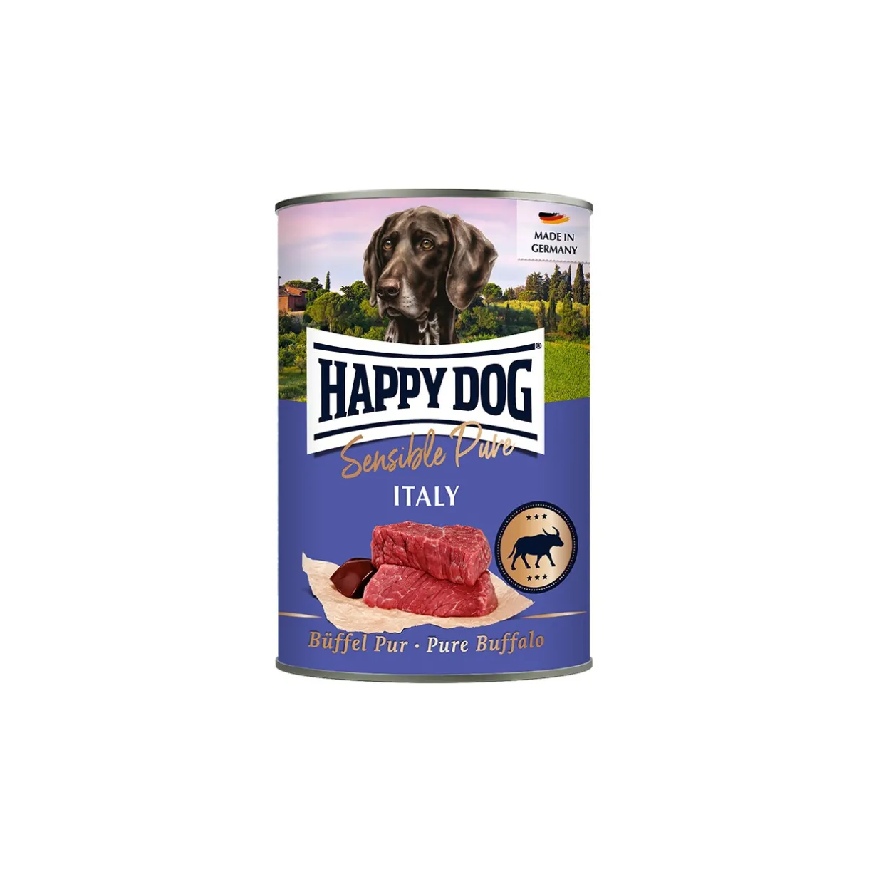 HAPPY DOG Nourriture Humide^Sensible Pure Nourriture humide Chien Adulte 6x400 g Buffle